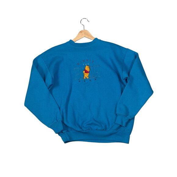 Vtg Disney Pooh Bear Embroidered Teal Blue
Sweatshirt Medium USA Rare - Picture 1 of 7